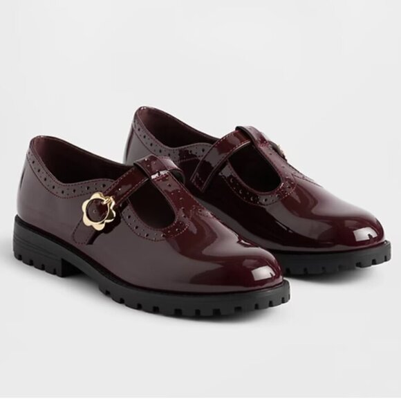 GAP Other - GAP Kids T-Strap Loafers - Burgundy Size 5